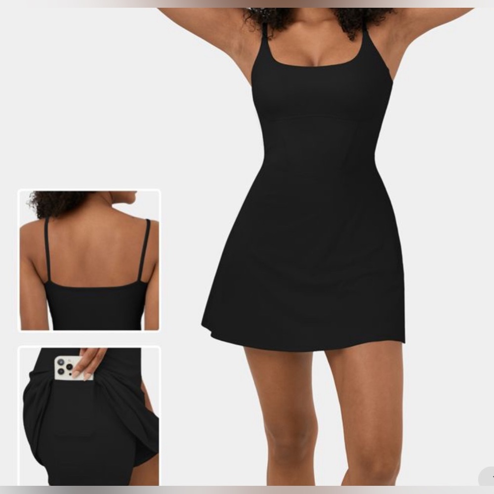 Halara Black Athletic Dress - Built in Shorts - NWT - Size XL